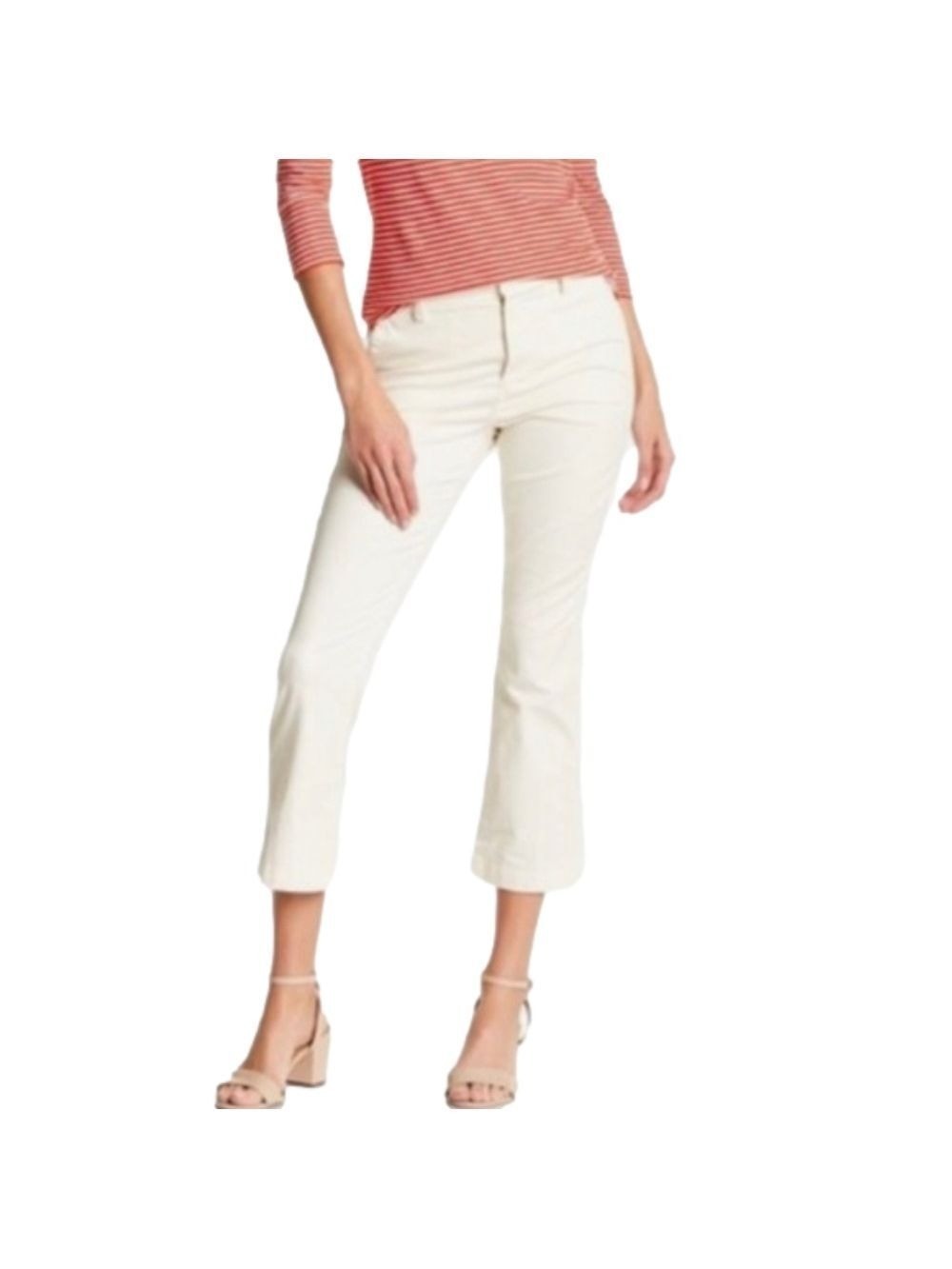 J. CREW Cream Color “Sammie” Khaki Cropped Pants Size 26 NWOT!